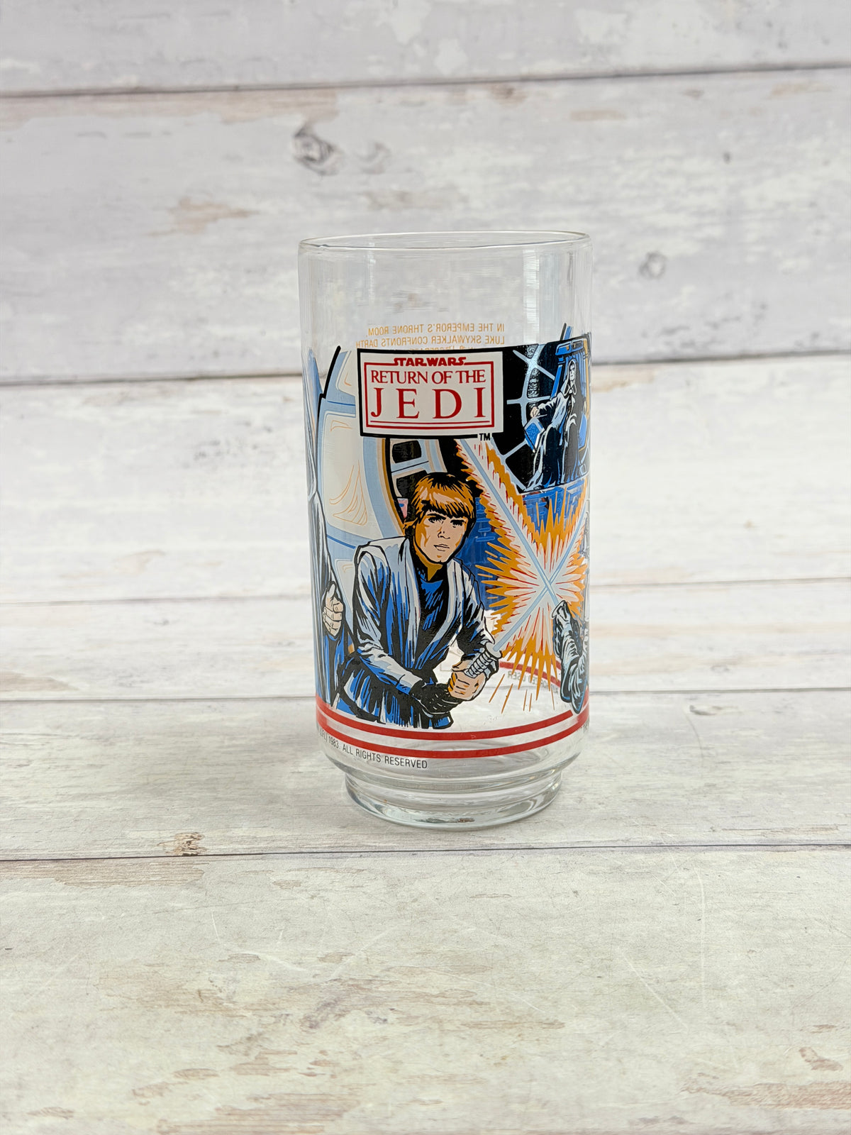 1983 Star Wars Return of the Jedi Luke Burger King Coca-Cola Glass