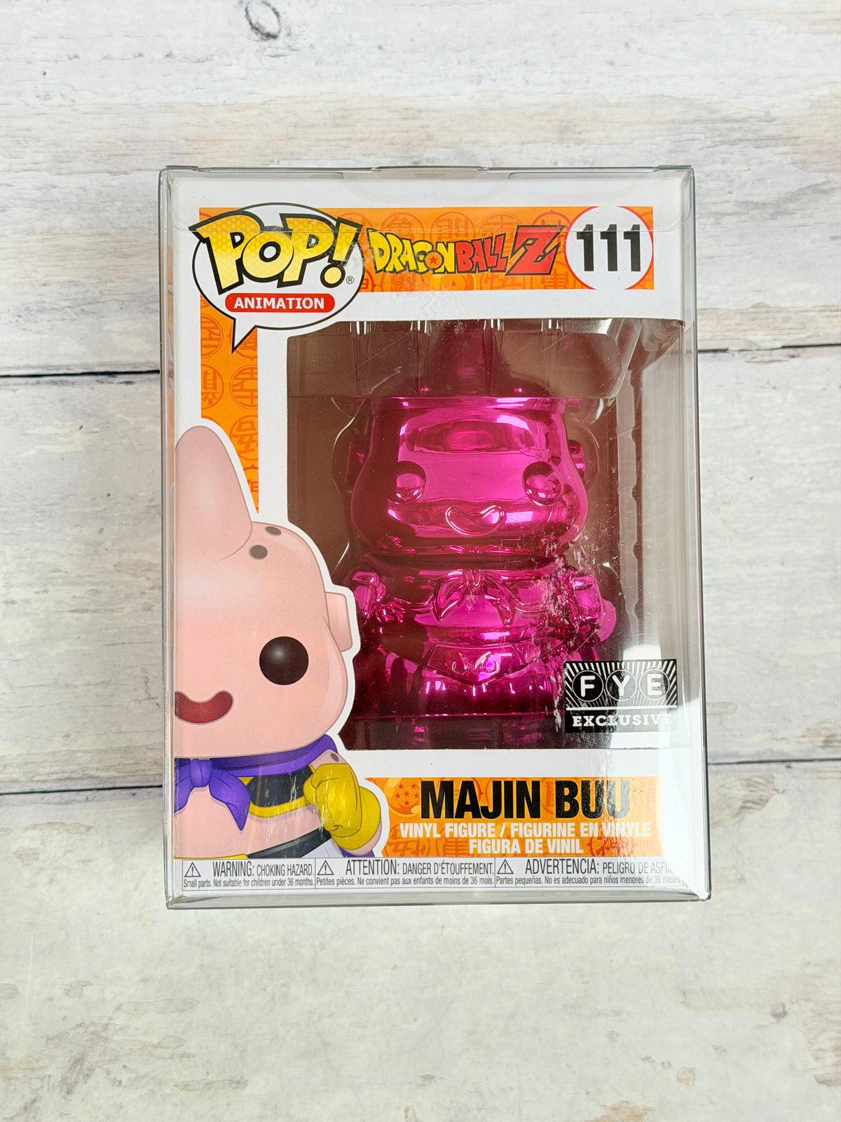 Funko Pop! Dragon Ball Z Majin Buu #111 Pink Chrome FYE Exclusive