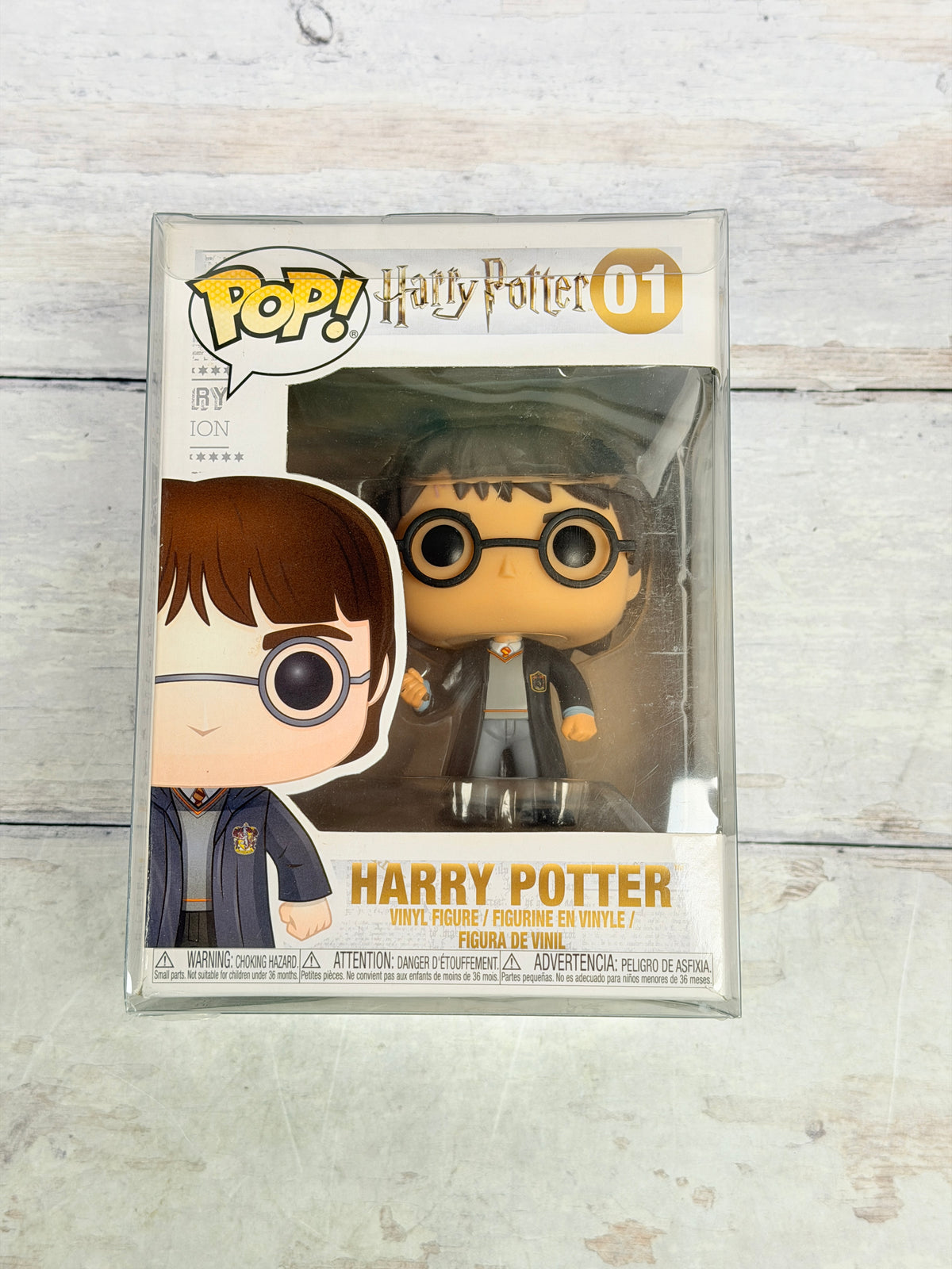 Funko POP! Harry Potter #01 with Wand Hogwarts Vinyl Figure with Protector