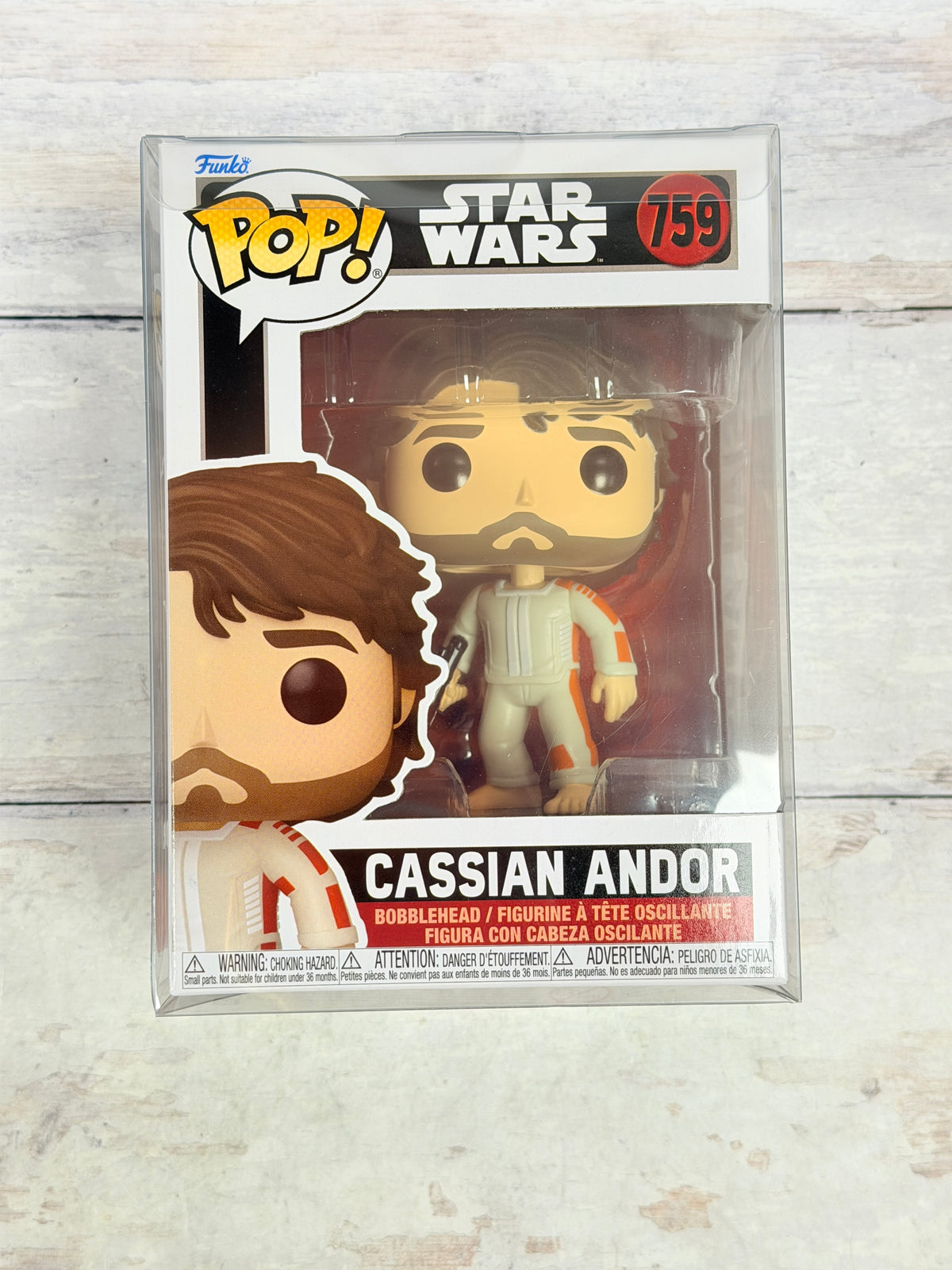 Funko POP! Star Wars Andor Cassian Andor with Blaster #759 Vinyl Bobblehead