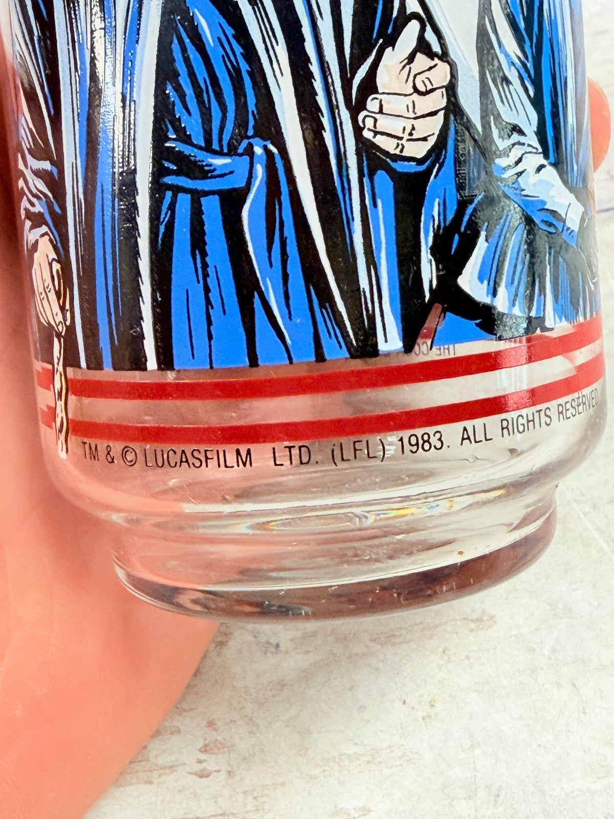1983 Star Wars Return of the Jedi Luke Burger King Coca-Cola Glass
