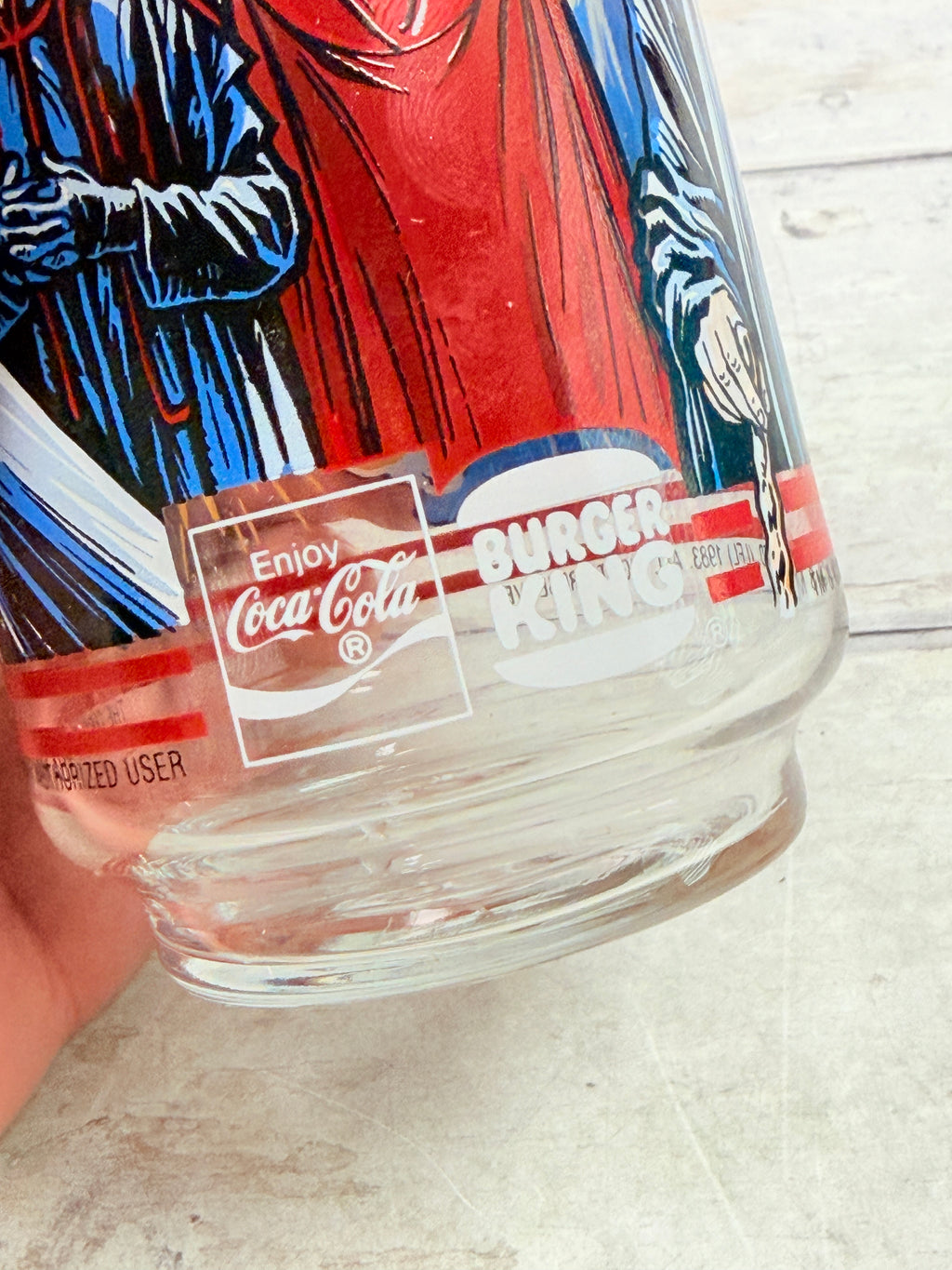 1983 Star Wars Return of the Jedi Luke Burger King Coca-Cola Glass