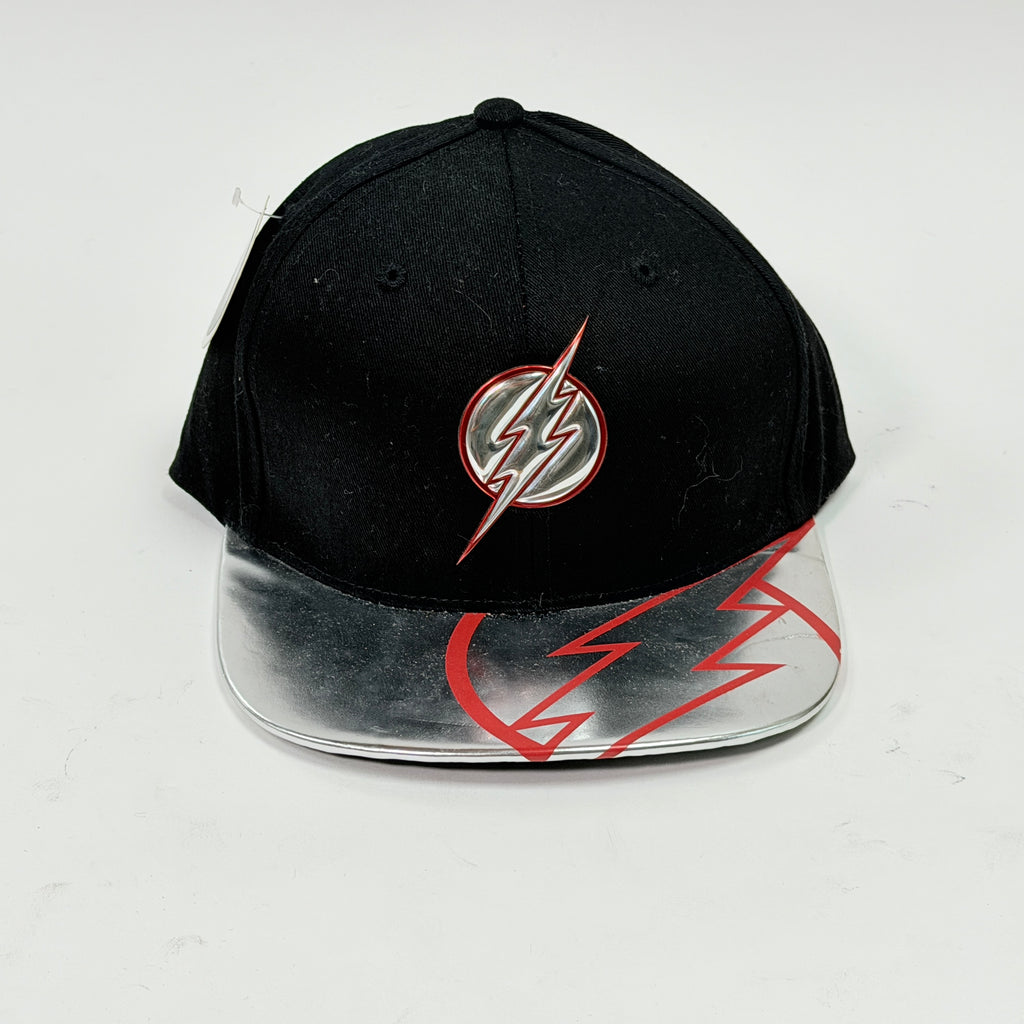 Six Flags The Flash Black with Foil Decal Snap-Back Hat