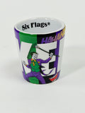 Six Flags The Joker Ceramic Green / Blue Souvenir Shot Glass
