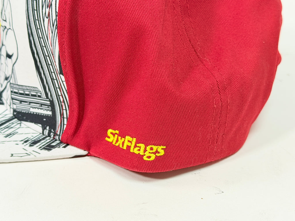 Six Flags The Flash Comic Scene Snap-Back Hat