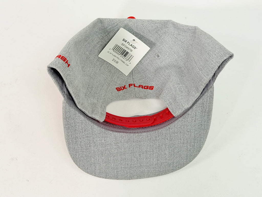 Six Flags The Flash Gray & Black Snap-Back Hat