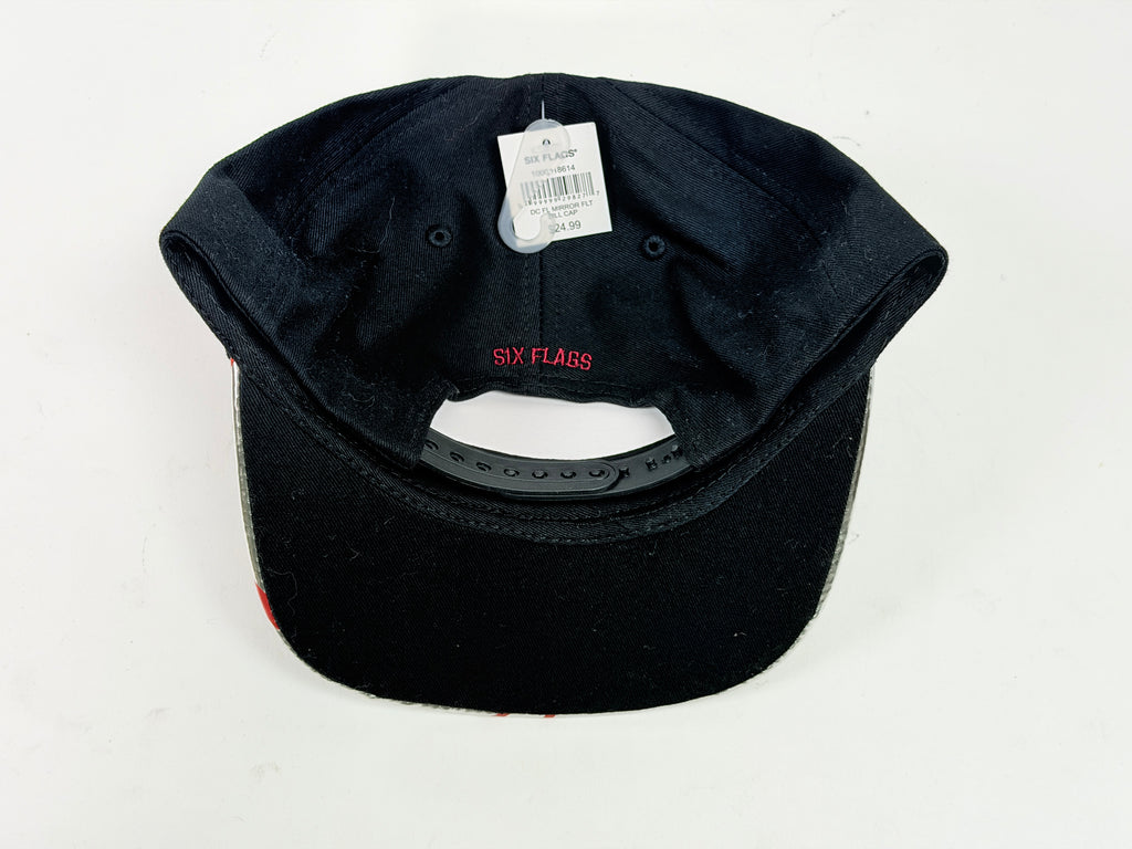 Six Flags The Flash Black with Foil Decal Snap-Back Hat