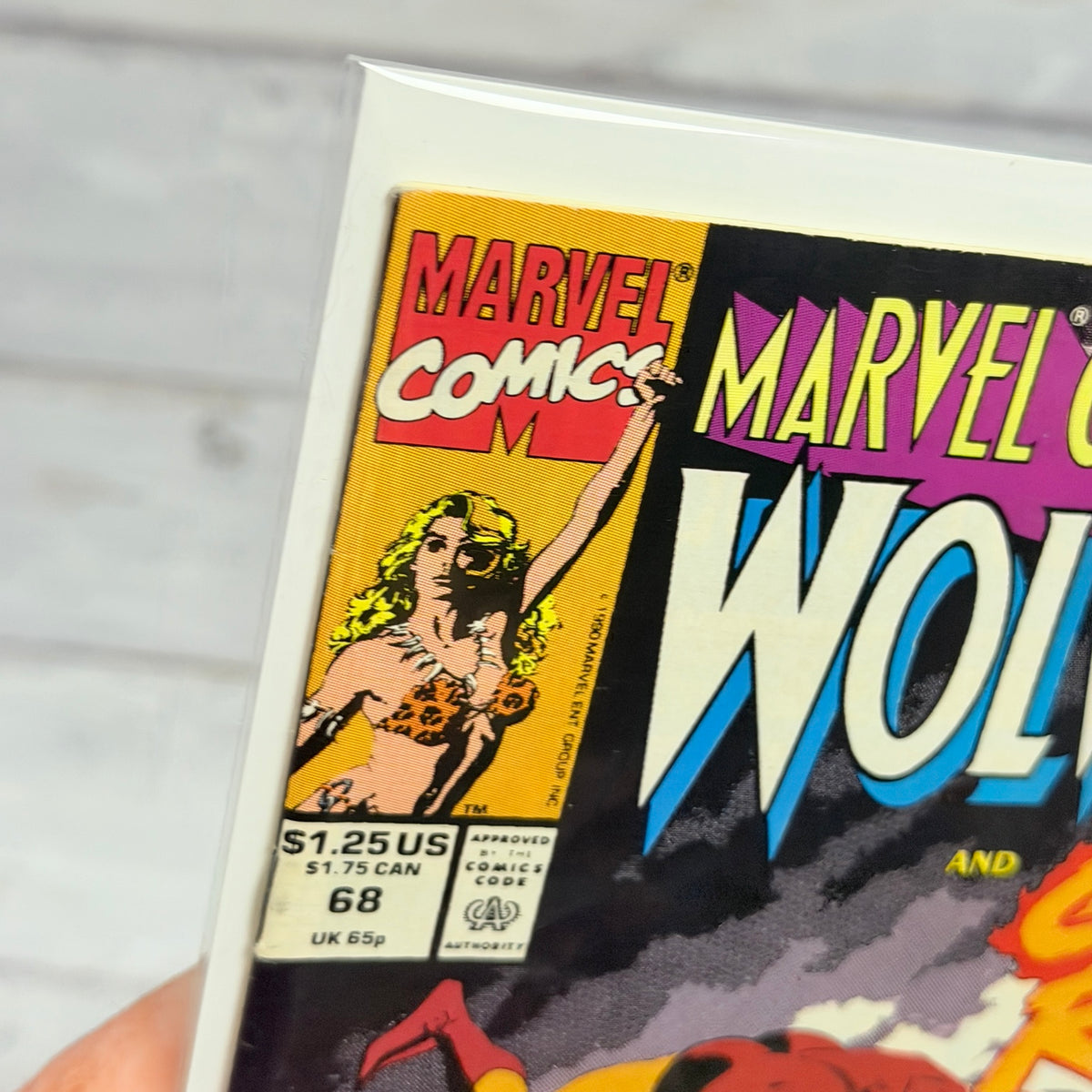 Upper left cover corner detail of Marvel Comics Presents #68