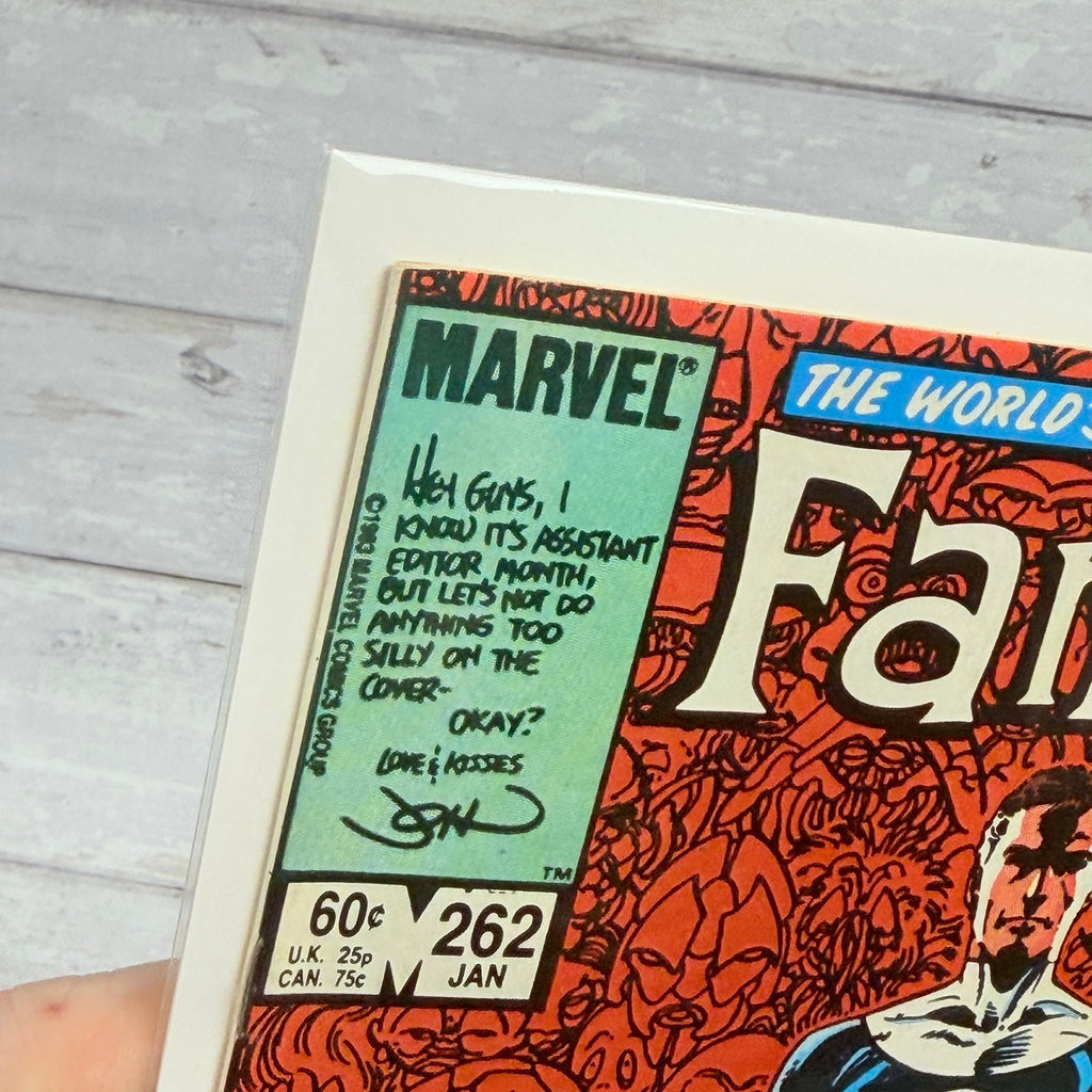 Upper left cover detail of Fantastic Four #262