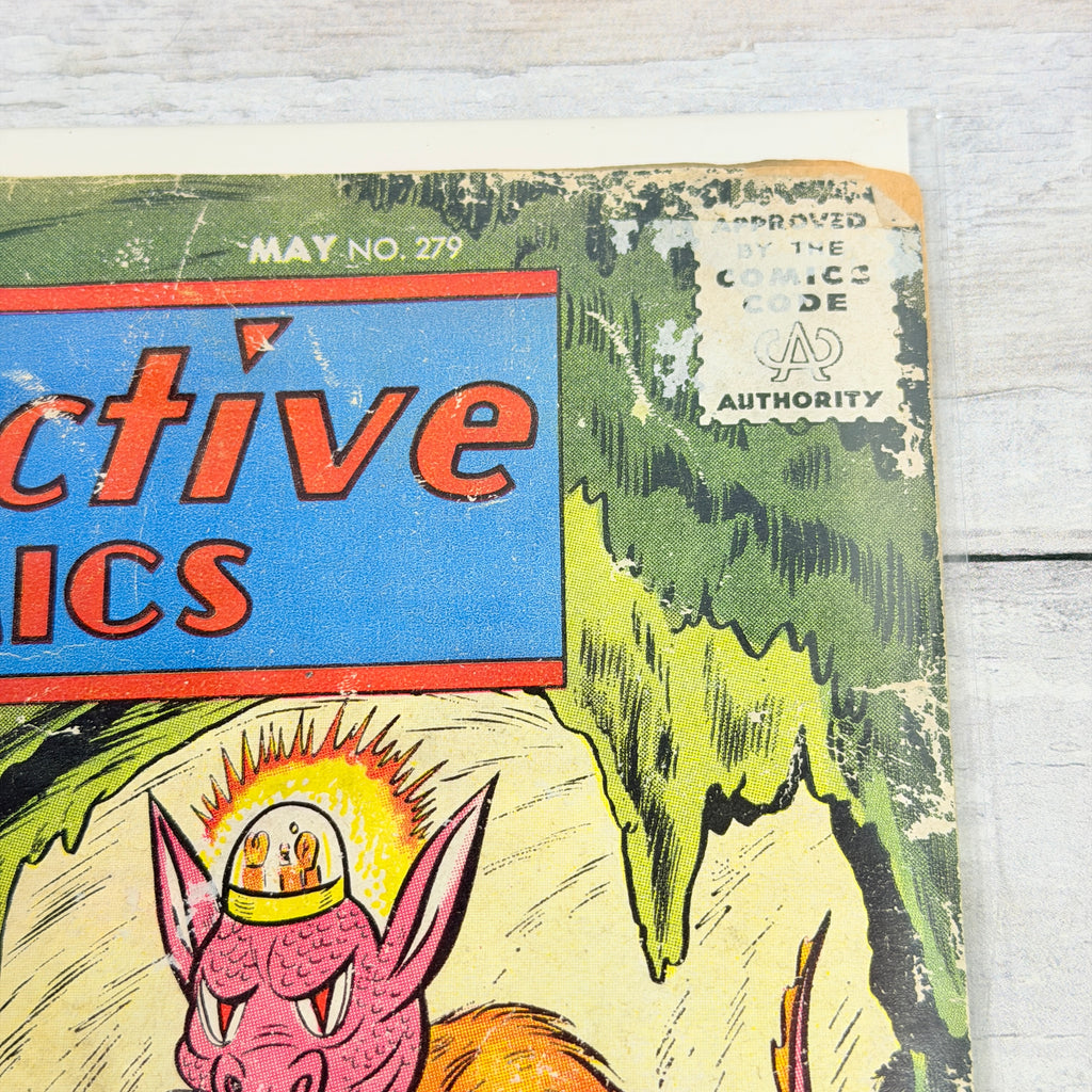 Detective Comics #279, front upper-right corner/issue detail