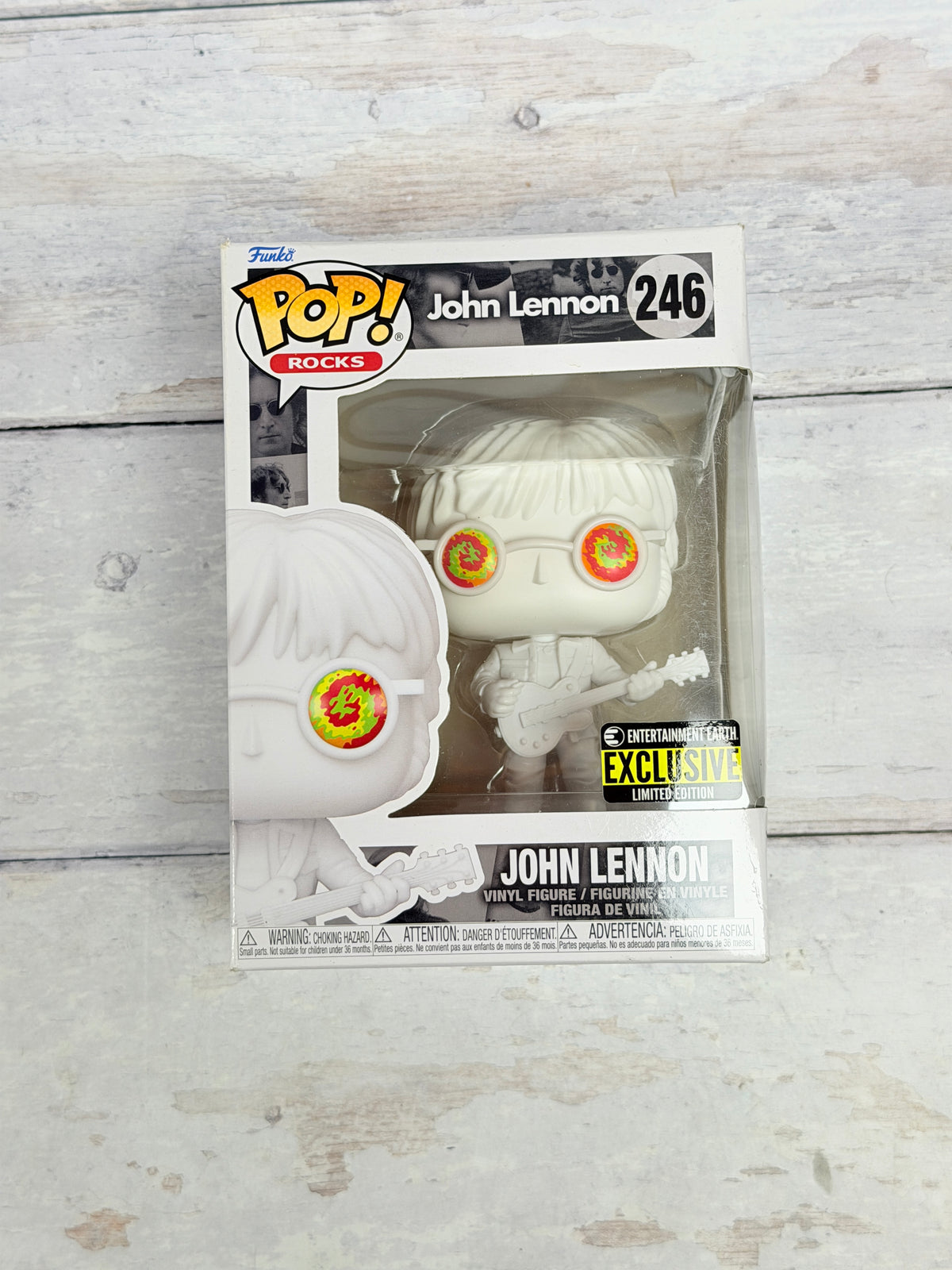 Funko Pop! John Lennon #246 Psychedelic Shades Entertainment Earth Exclusive