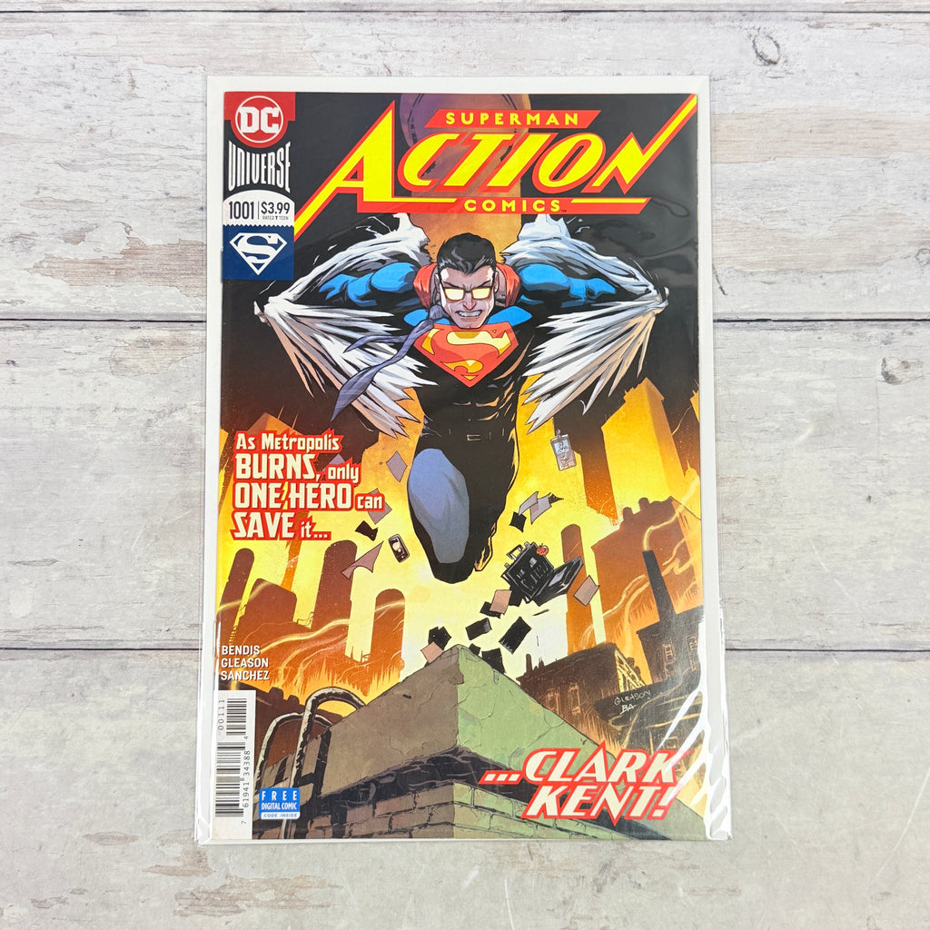 Action Comics #1001 (2018), Patrick Gleason regular cover: full front cover of the actual pre-owned copy.