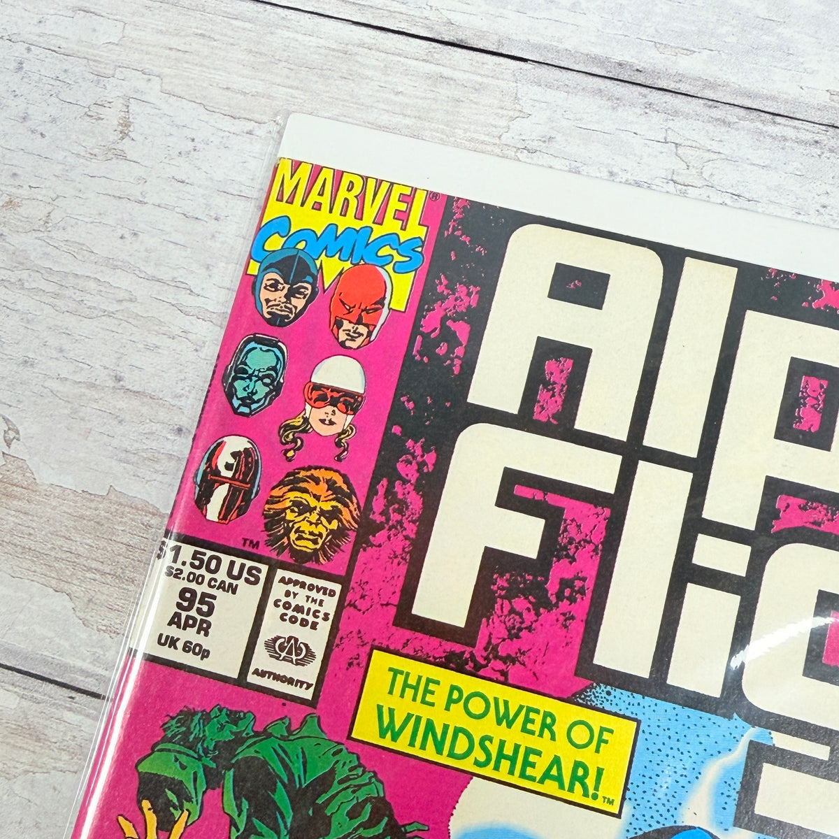 Alpha Flight #95 (1991) Marvel Comics, upper-left cover with issue details