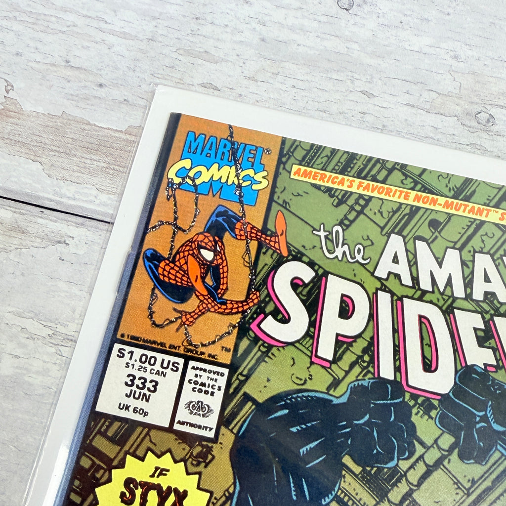 Amazing Spider-Man #333 (1990) Marvel Direct Edition — upper-left detail