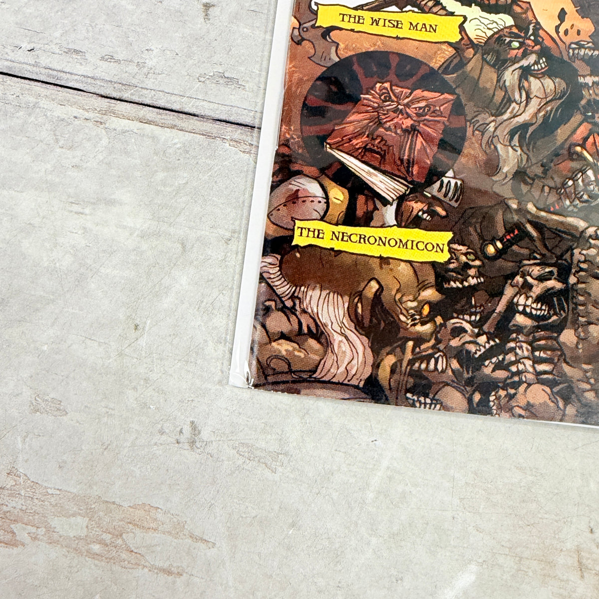 Army of Darkness: Ashes 2 Ashes #2 (2004) Devil's Due Publishing - Nick Bradshaw EC-Homage Cover, lower-left cover detail
