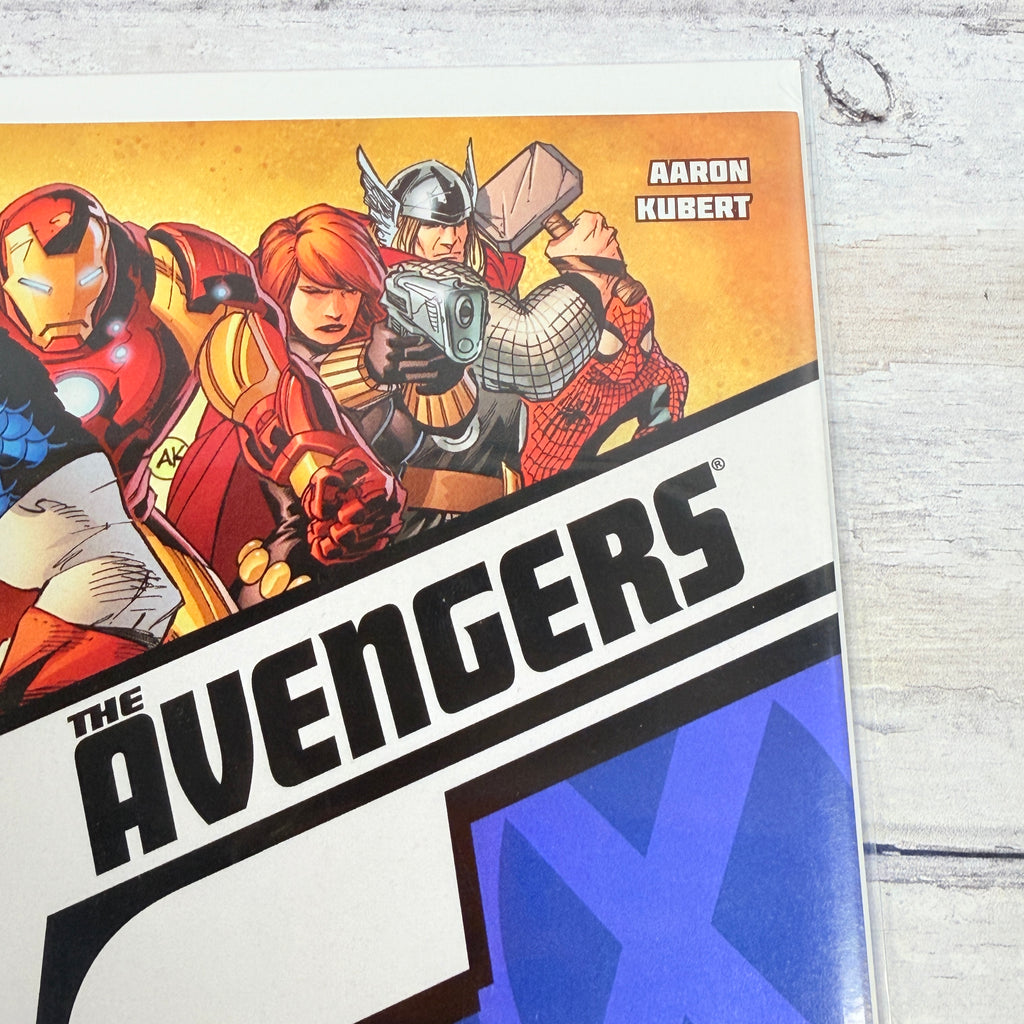 AVX: VS #1 (2012) Adam Kubert cover: upper-right front corner and title detail of the actual pre-owned copy.