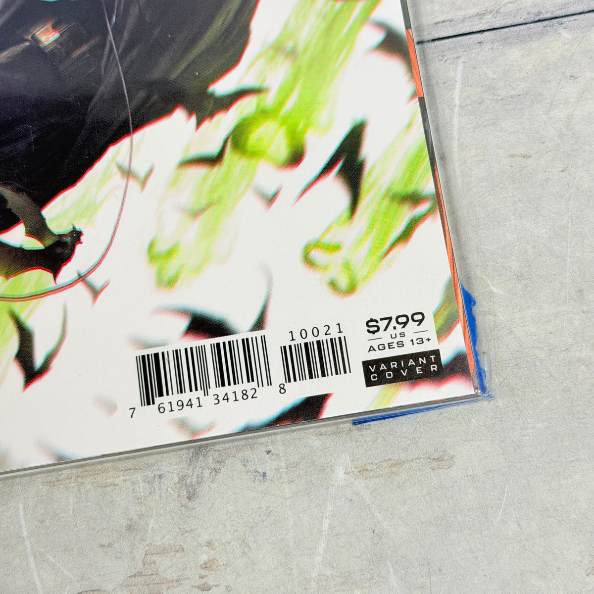 Batman #100, lower-right front detail