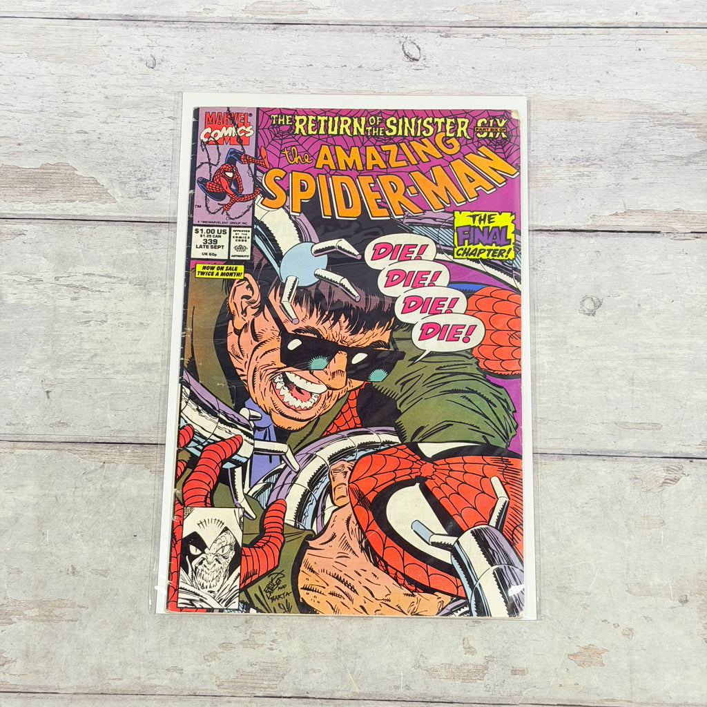 The Amazing Spider-Man #339 (1990), actual copy front cover