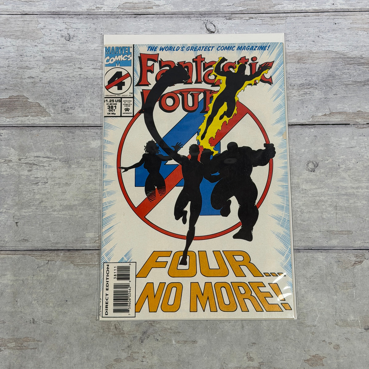 Fantastic Four #381 (1993), Direct Edition, actual copy front cover