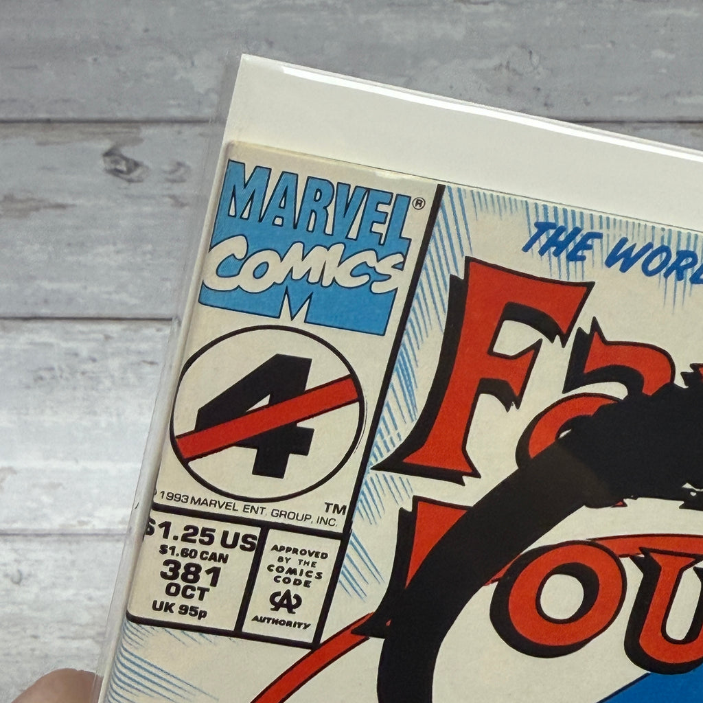 Fantastic Four #381 (1993), Direct Edition, actual copy cover detail 3