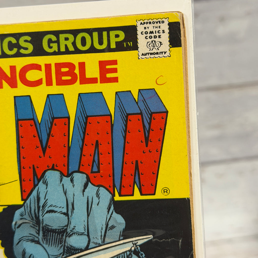 Iron Man #53 (1972), actual copy cover edge and corner detail 854