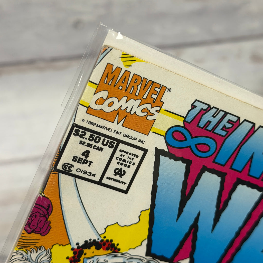 The Infinity War #4 (1992), actual copy cover condition detail 3