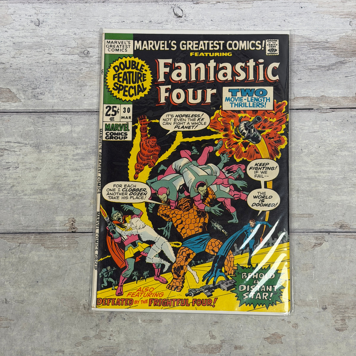 Marvel’s Greatest Comics #30 (1971), 25-Cent Cover, actual copy front cover