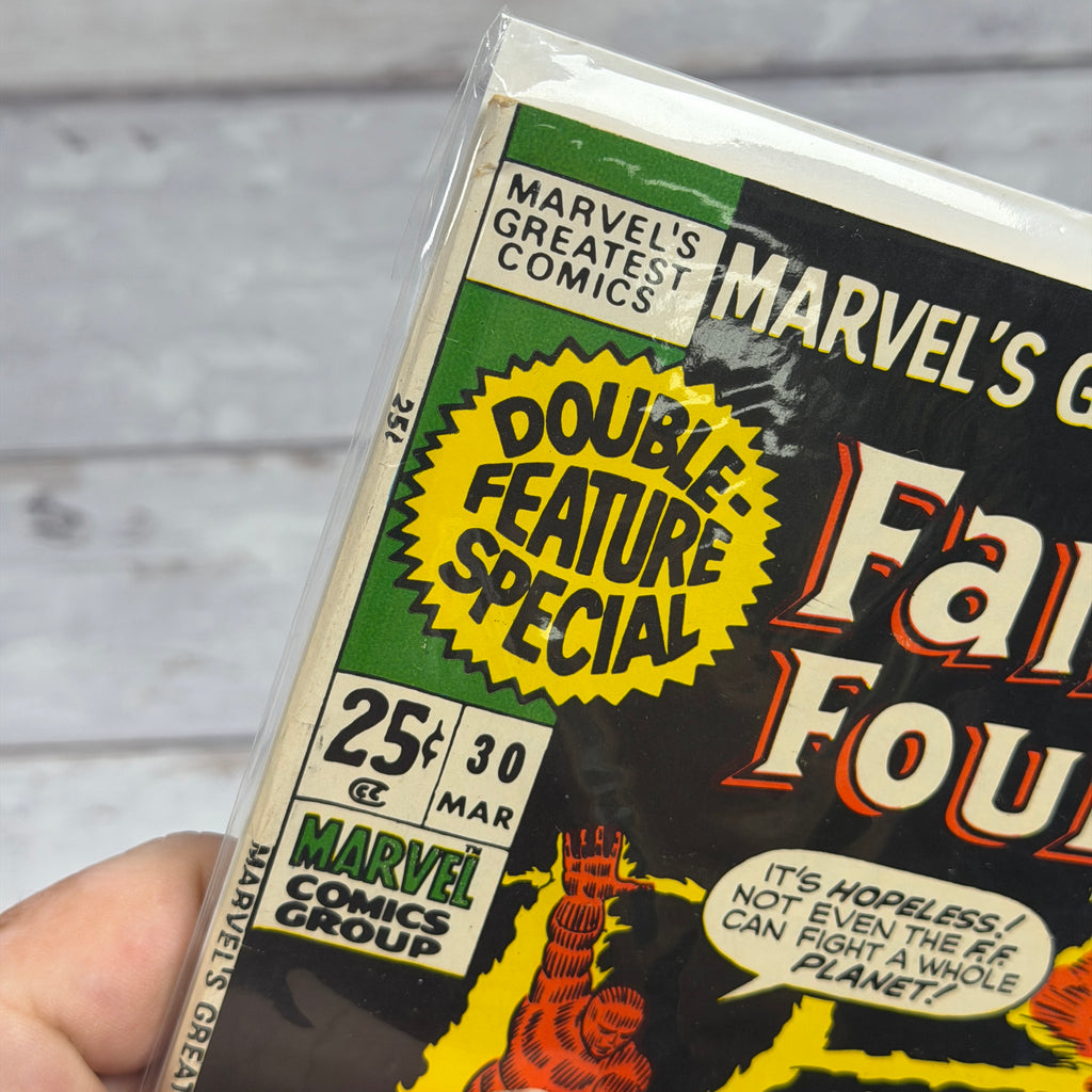 Marvel’s Greatest Comics #30 (1971), 25-Cent Cover, actual copy cover detail 3