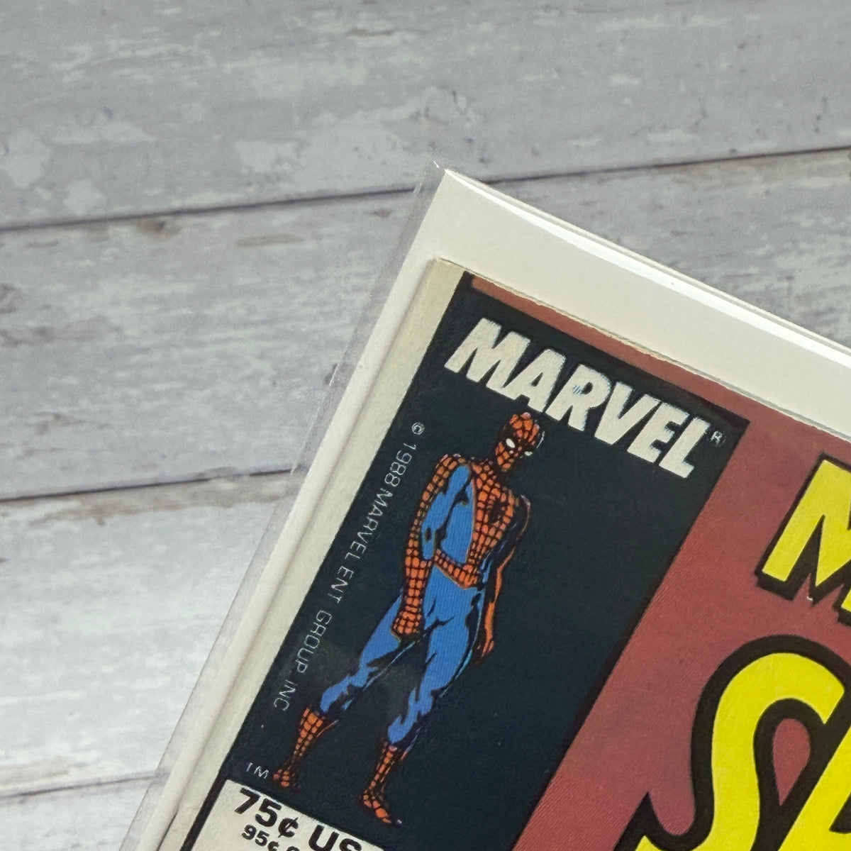 Marvel Tales #220 (1989), Newsstand, actual copy cover detail 4