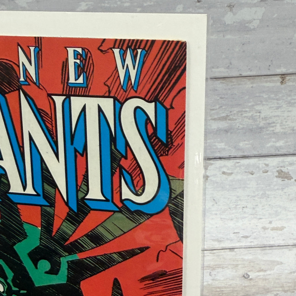 The New Mutants #78 (1989), actual copy cover condition detail 4