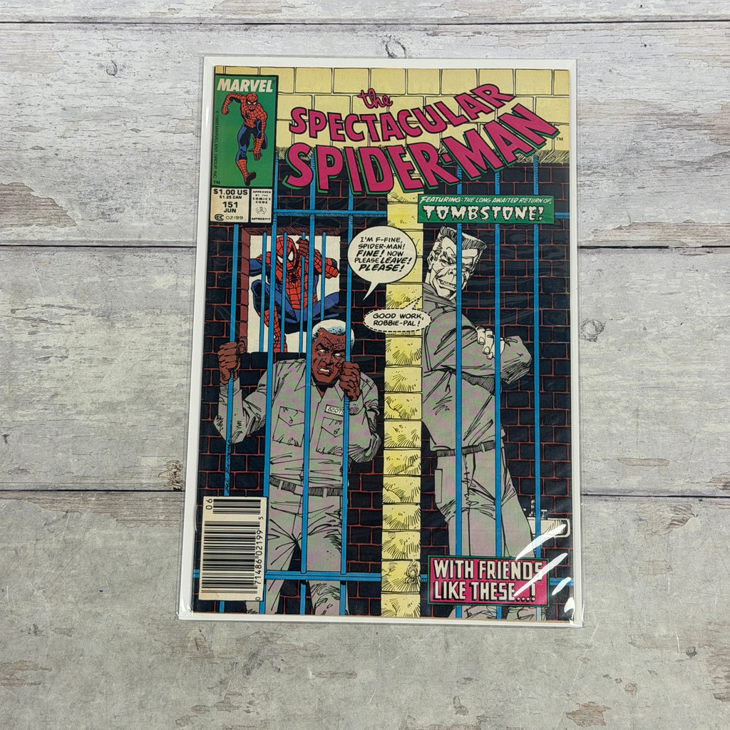 The Spectacular Spider-Man #151 (1989), Newsstand, actual copy front cover