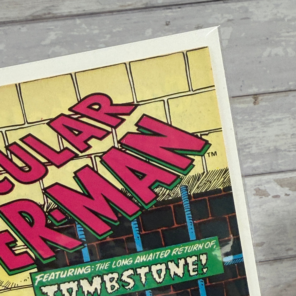 The Spectacular Spider-Man #151 (1989), Newsstand, actual copy cover detail 3