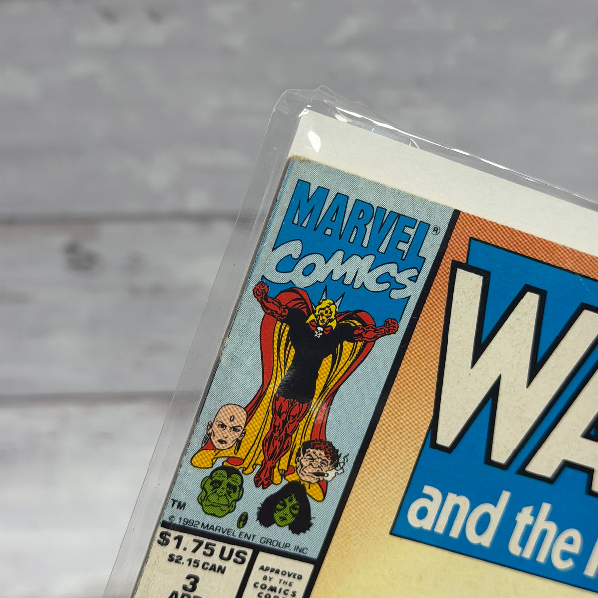 Warlock and the Infinity Watch #3 (1992), actual copy cover condition detail 3