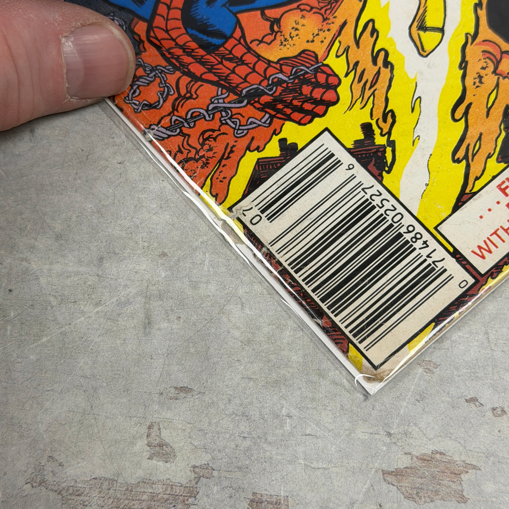 Web of Spider-Man #78 (1991), Newsstand, actual copy cover detail 2