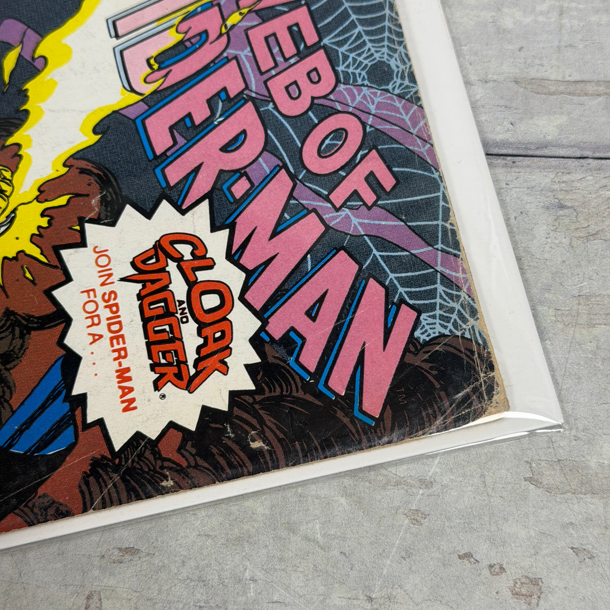 Web of Spider-Man #78 (1991), Newsstand, actual copy cover detail 3
