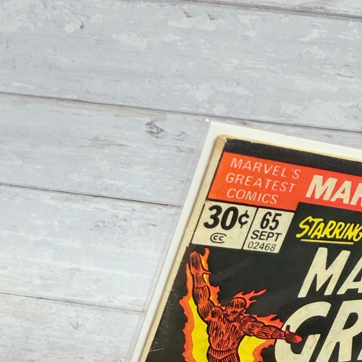 Marvel’s Greatest Comics #65 (1976) Newsstand, cover detail, photo 995