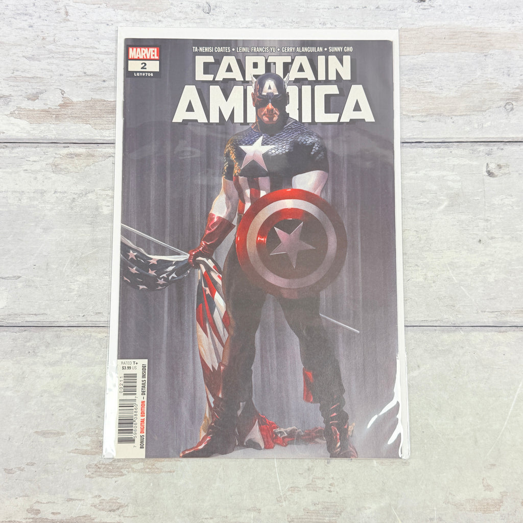 Captain America #2 (2018), Alex Ross regular cover: full front cover of the actual pre-owned copy.