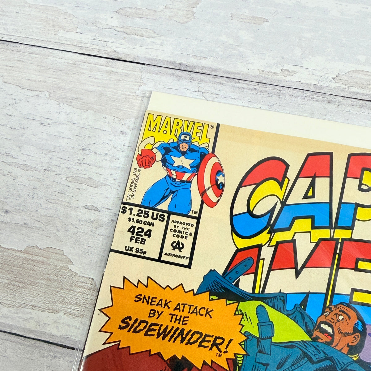 Captain America #424 (1994) Marvel Comics, upper-left issue and price box