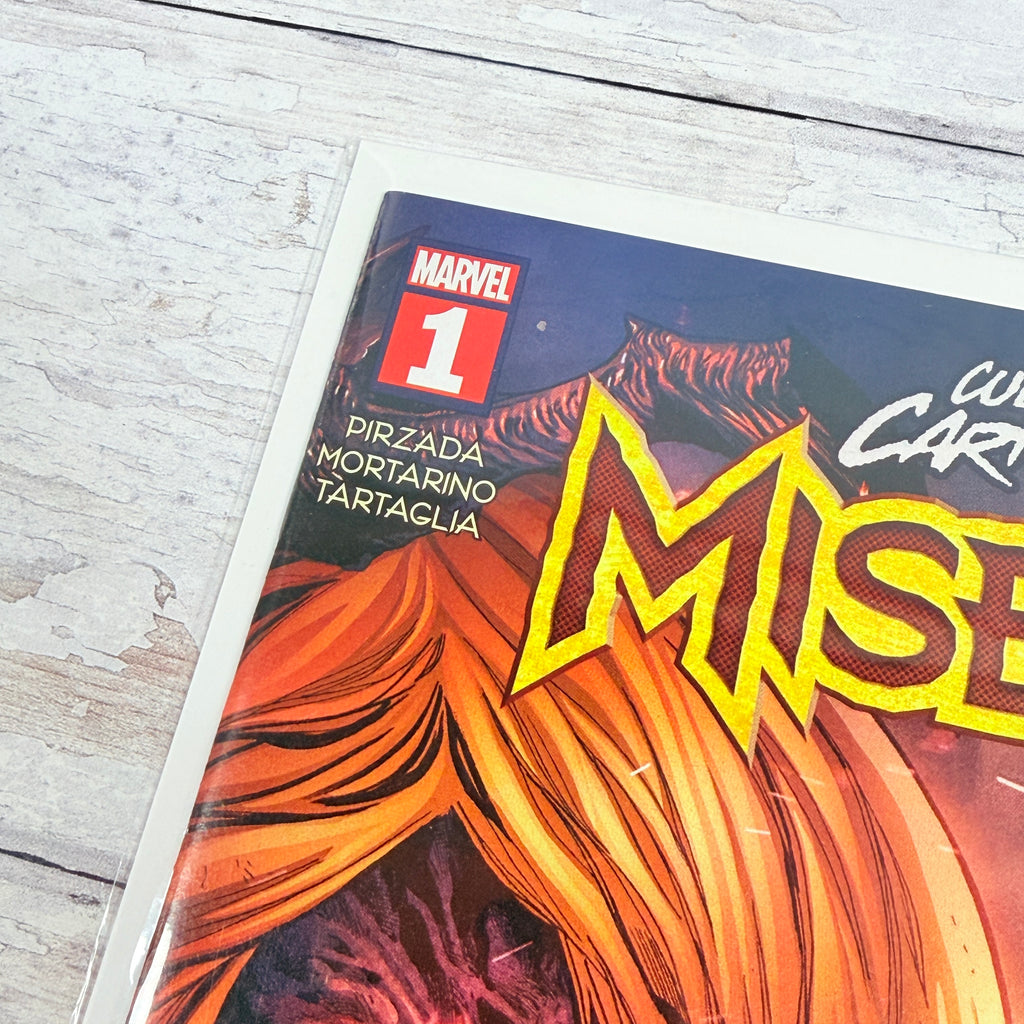 Cult of Carnage: Misery #1 (2023), Ken Lashley second printing: upper-left issue and creator details of the actual pre-owned copy.