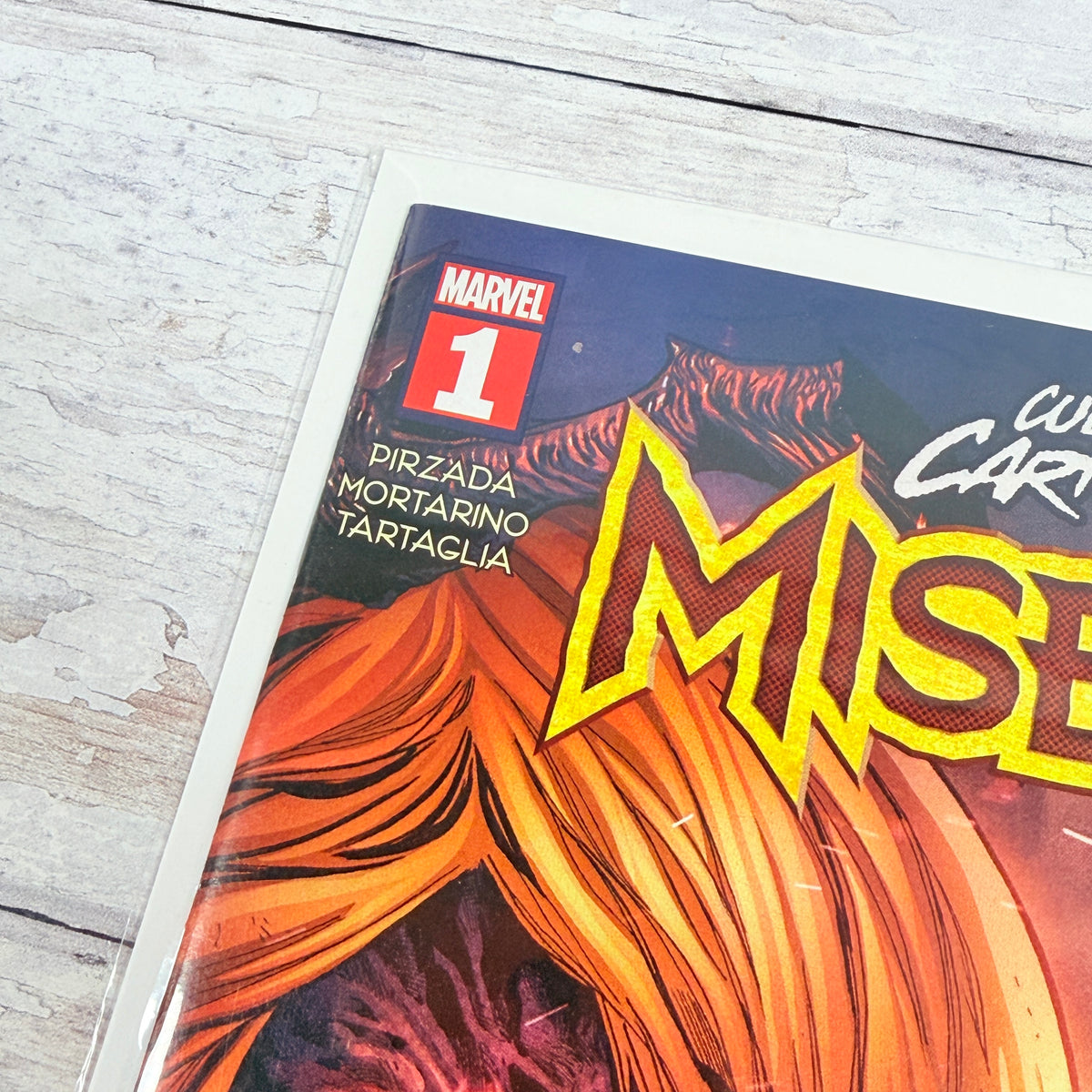 Cult of Carnage: Misery #1 (2023), Ken Lashley second printing: upper-left issue and creator details of the actual pre-owned copy.