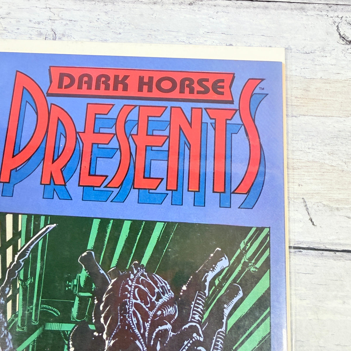 Dark Horse Presents #34 (1989) Aliens Cover — upper-right detail