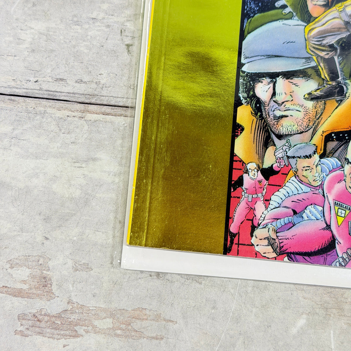 Deathmate #Yellow, lower-left front detail