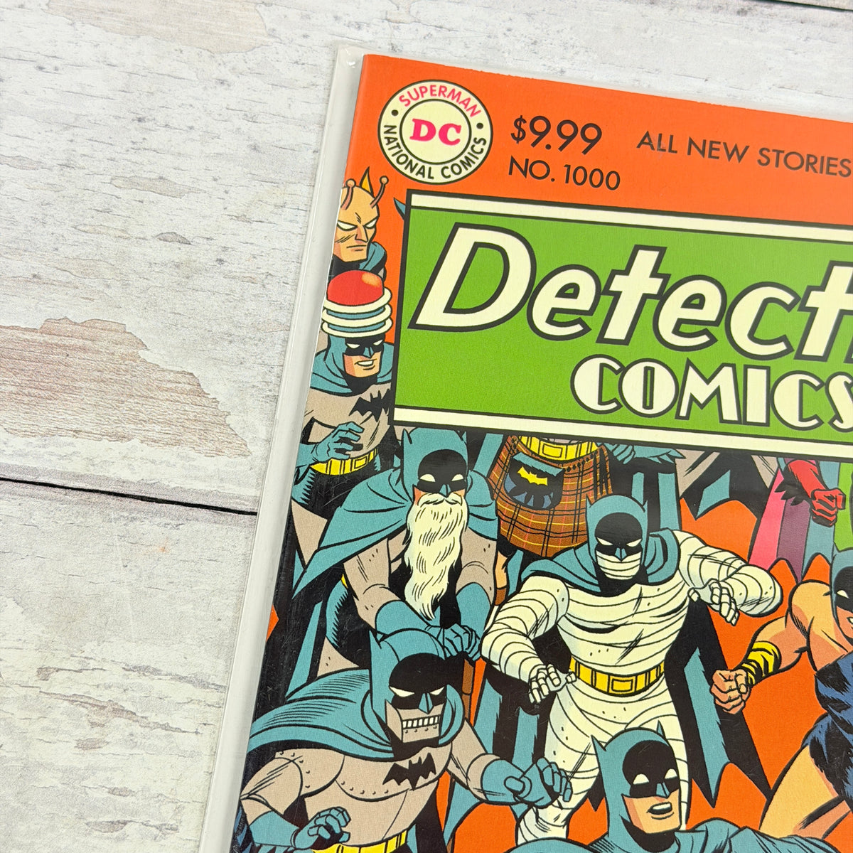 Detective Comics #1000, upper-left front detail