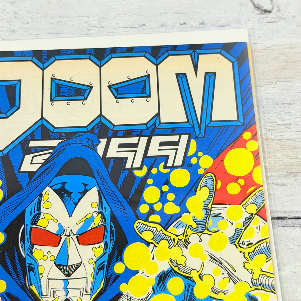 Doom 2099 #2, upper-right front detail