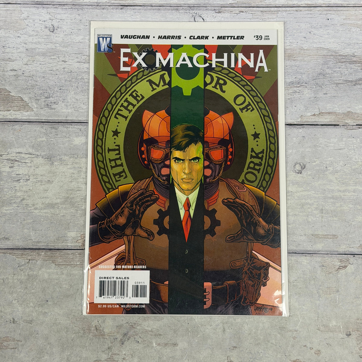 Ex Machina #39 WildStorm comic book cover by Tony Harris