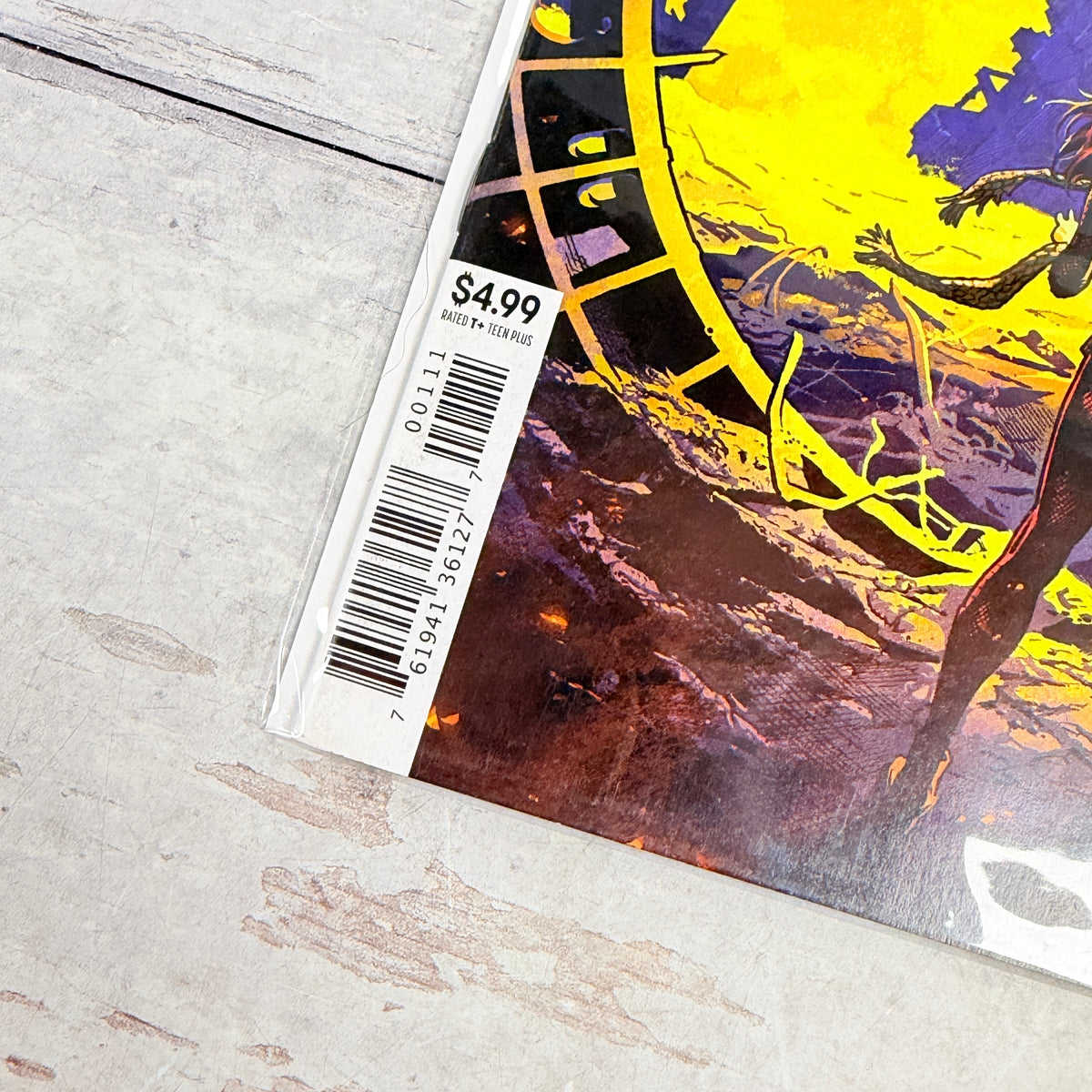 Legion of Super-Heroes: Millennium #1 (2019), Ryan Sook regular cover: lower-left front detail of the actual pre-owned copy.