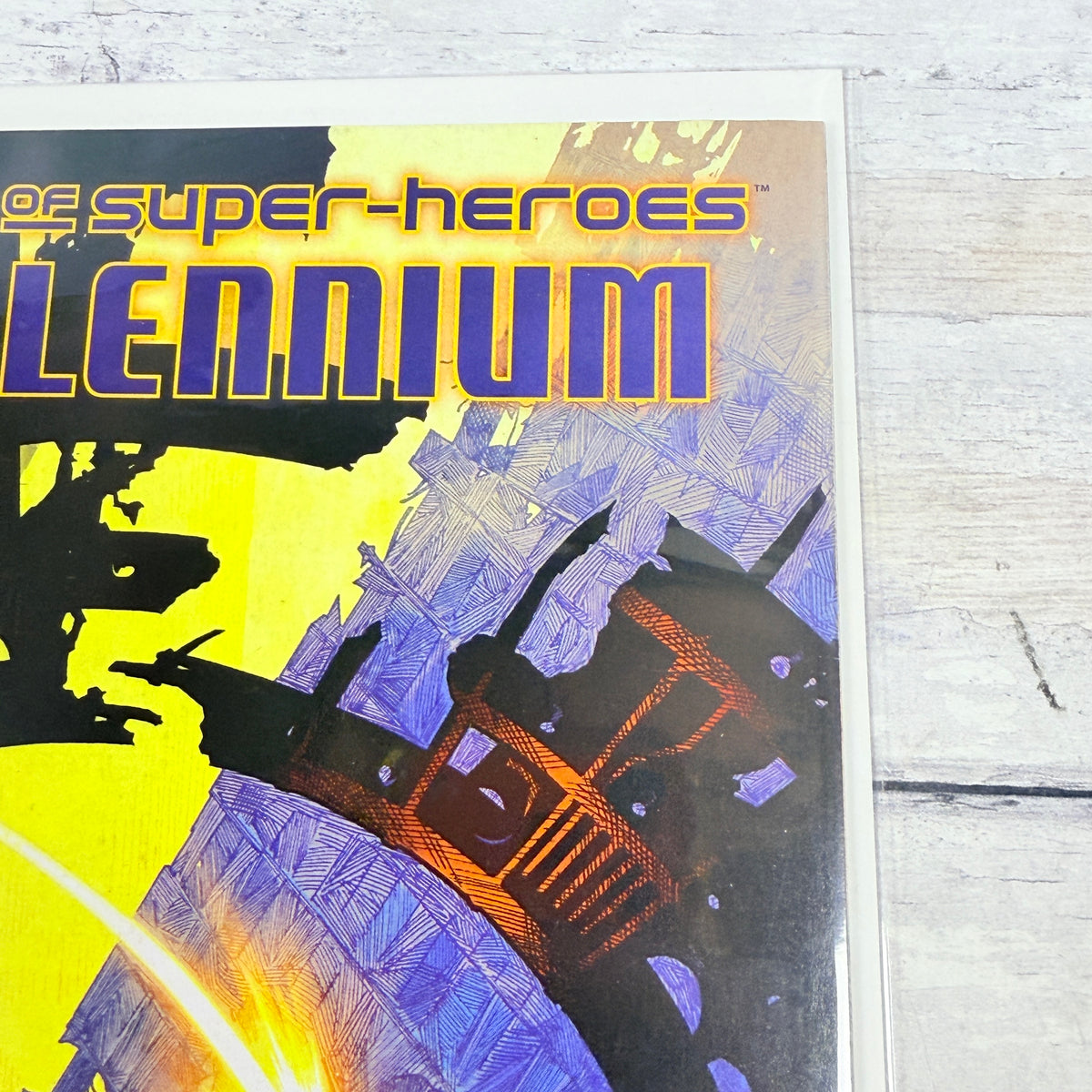 Legion of Super-Heroes: Millennium #1 (2019), Ryan Sook regular cover: upper-right front detail of the actual pre-owned copy.