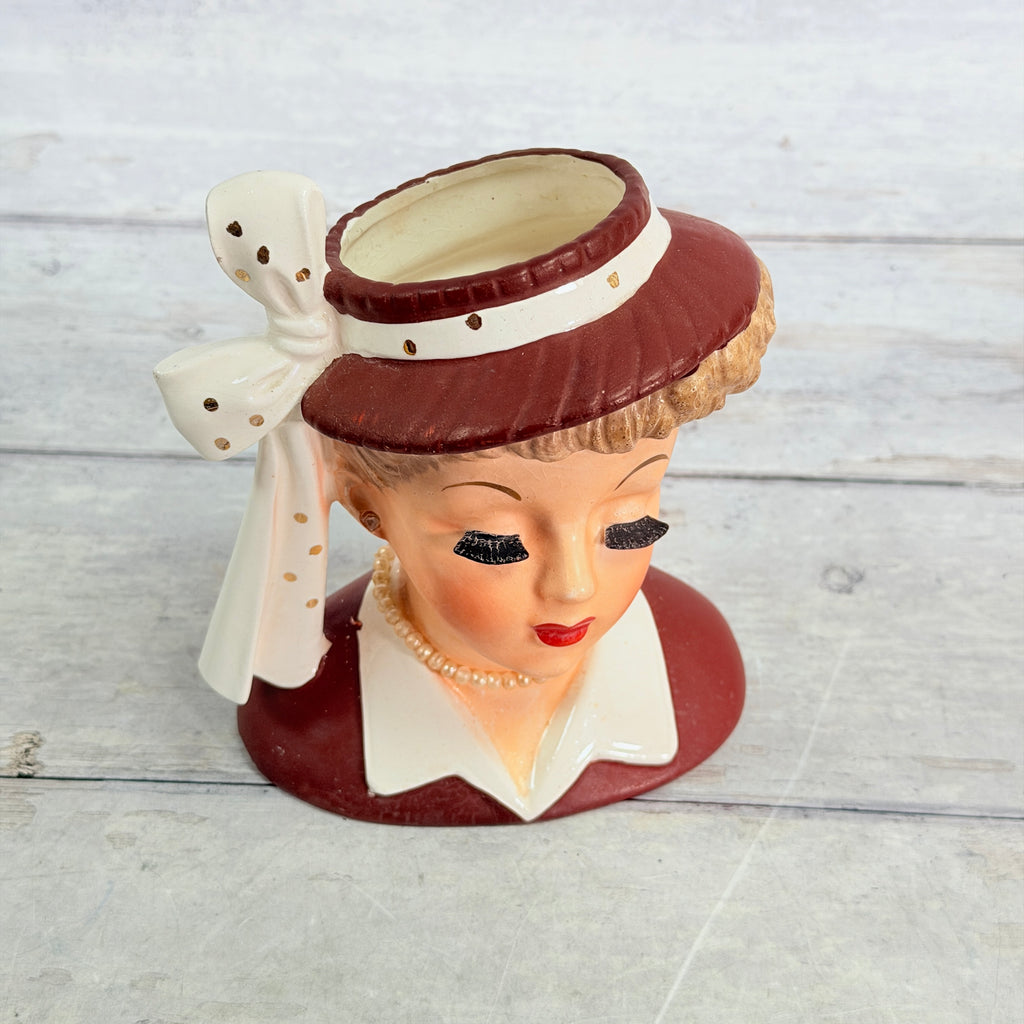 Top view showing lashes and hat opening