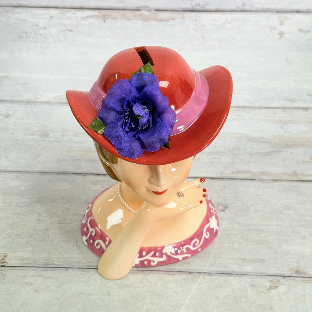 LH43 — Top showing coin slot and purple flower