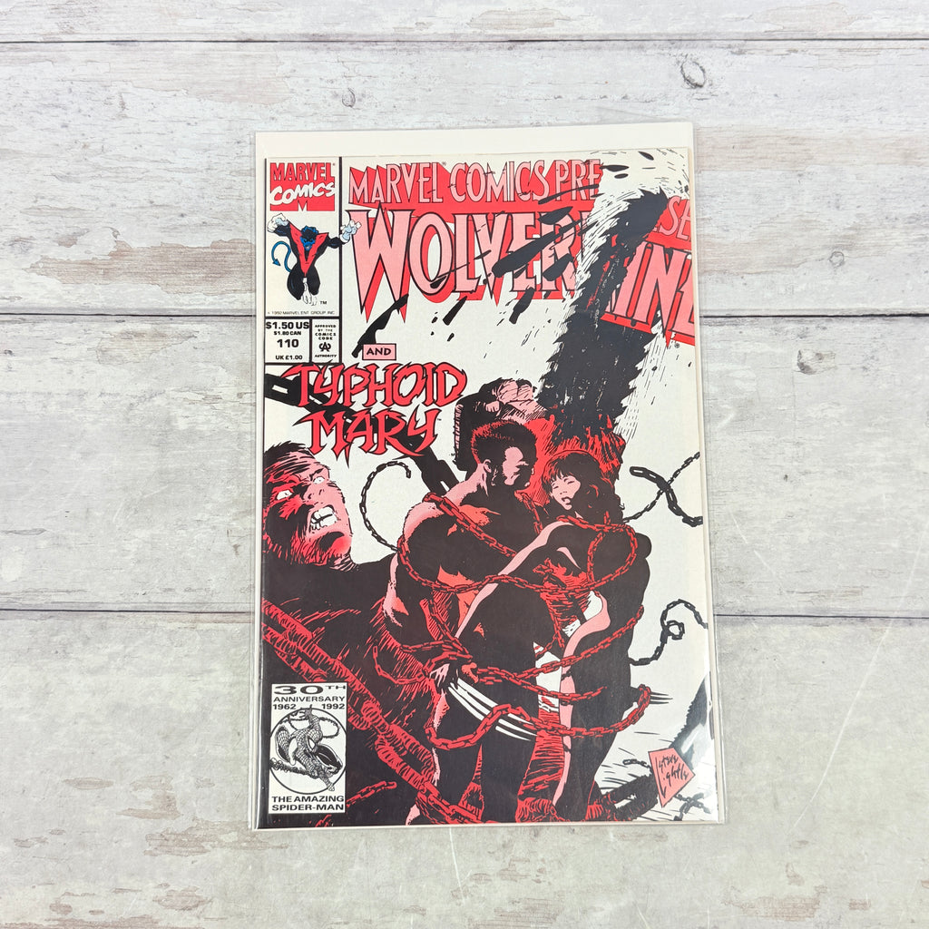 Marvel Comics Presents #110 (1992), Steve Lightle Wolverine and Typhoid Mary cover, direct-sale emblem: full front cover of the actual pre-owned copy.